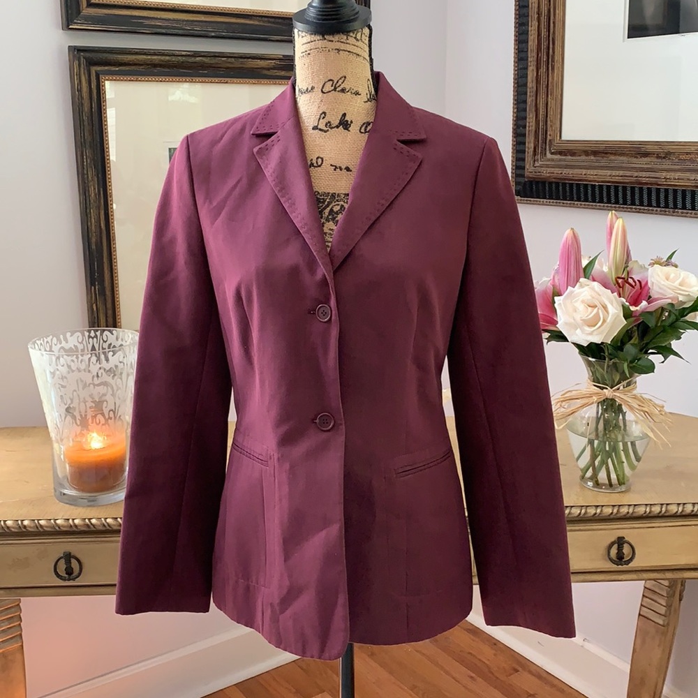 BCBG designer purple jacket fall blazer s 6 lovely